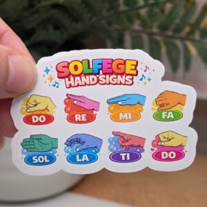 Solfège Hand Signs Sticker