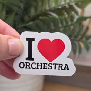 I Love Orchestra – Music Vinyl Die-Cut Sticker