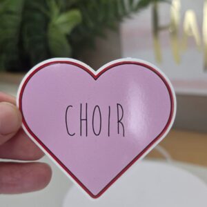 Choir Heart Vinyl Sticker