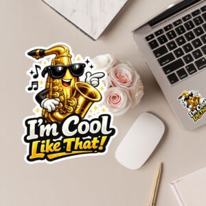 I’m Cool Like That Sax Sticker